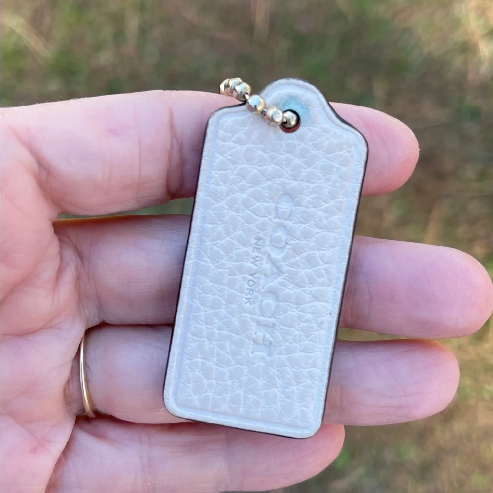 Coach Chalk Pebble Leather Key Chain - Hangtag - Bag Charm Replacement Part - Picture 16 of 17